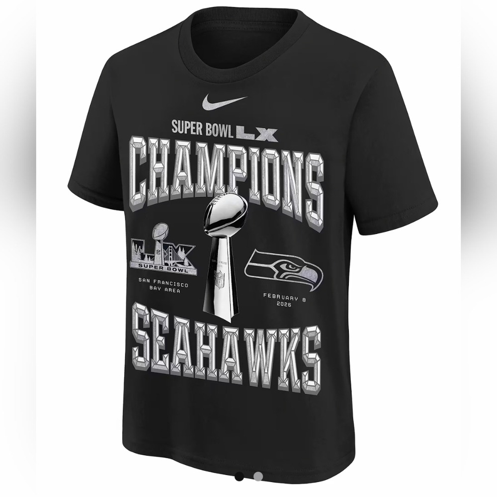 Men's Seattle Seahawks Nike Black Super Bowl LX Champions Locker Room Trophy Col